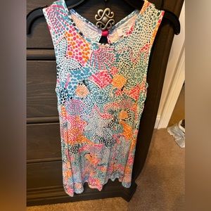 Crown and Ivy Beach themed dress size girls medium EUC
